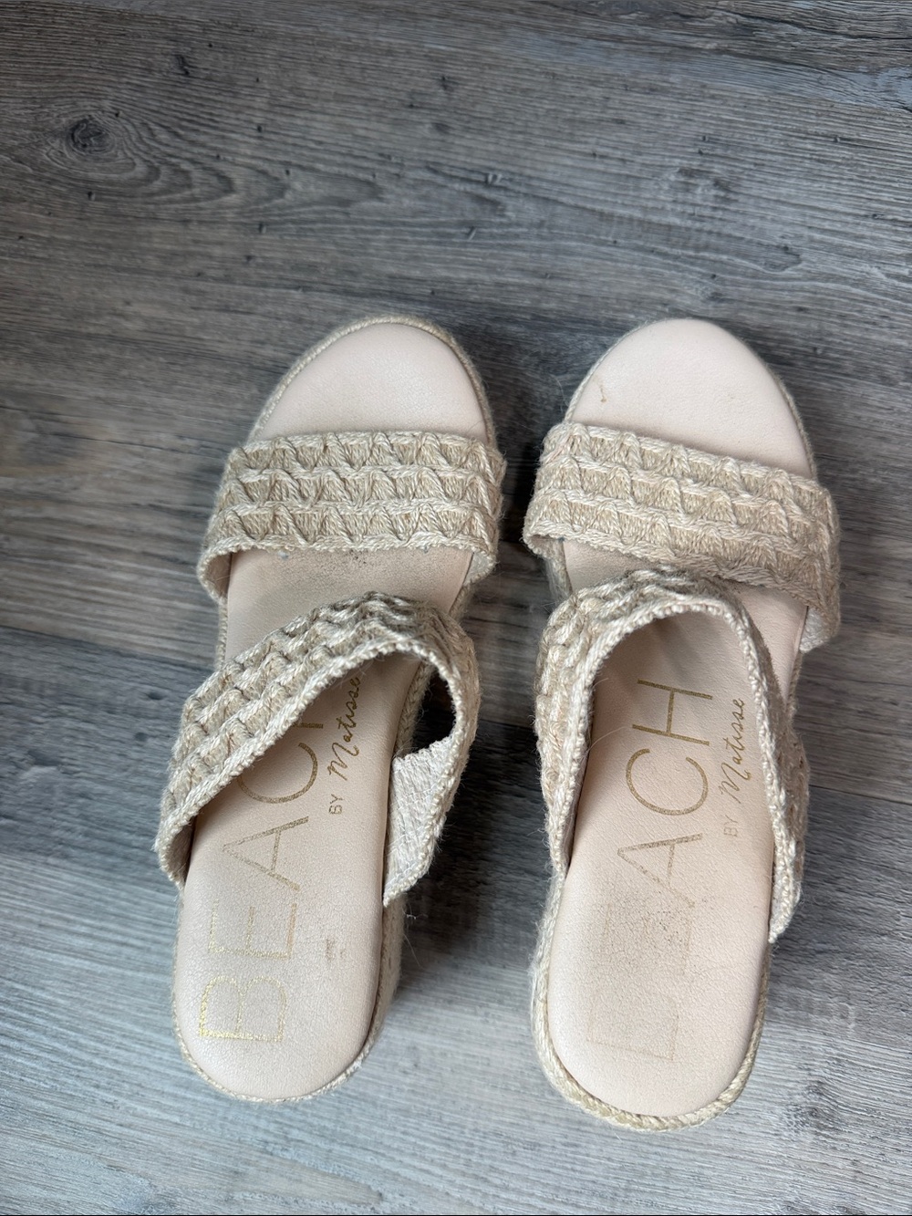 Matisse Natural Braided Slide Sandals